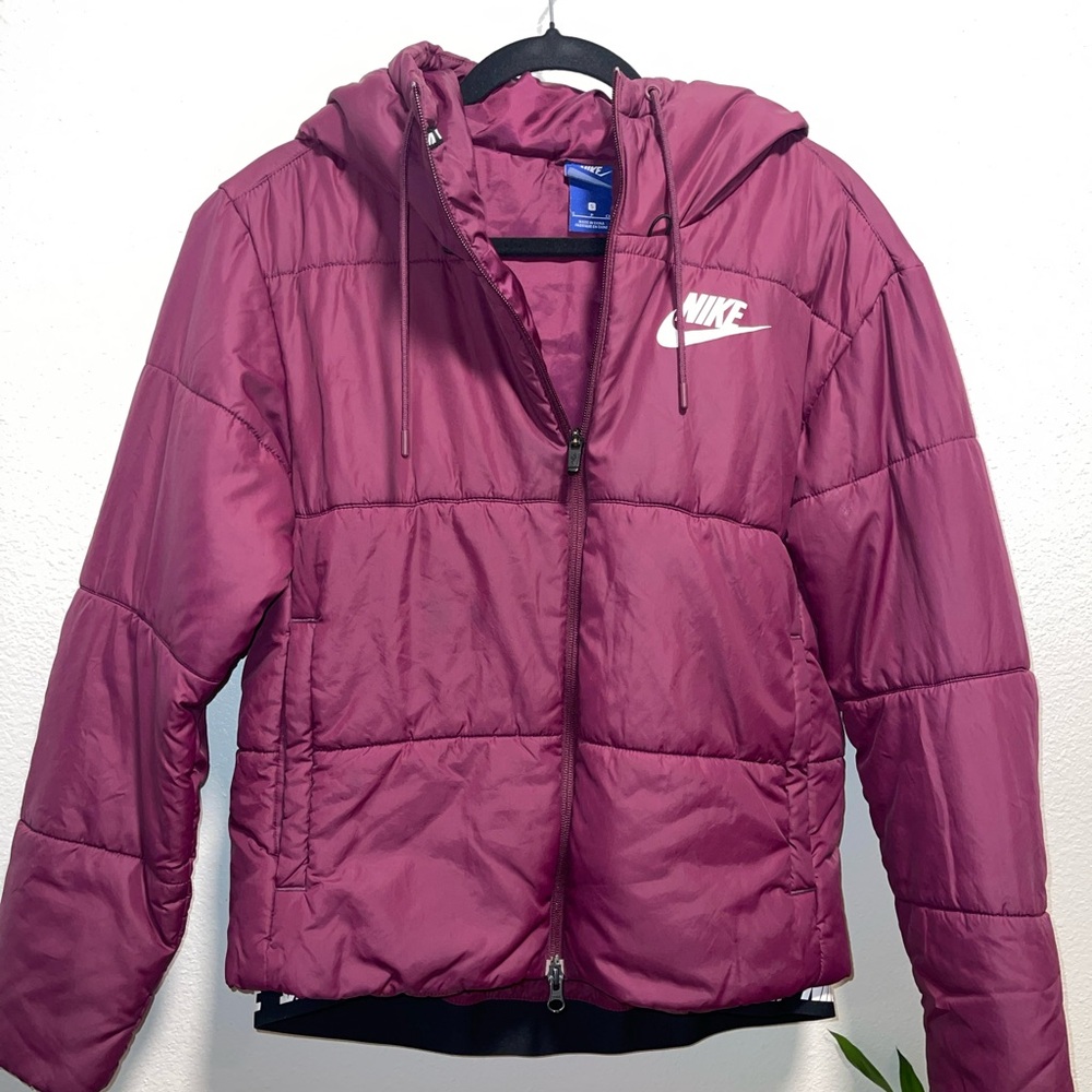 Nike Women's Maroon Puffer Jacket